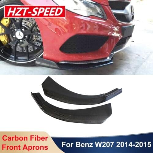 W207 Real Carbon Fiber Front Aprons Bumper Lip Splitter For Benz W207 E200 E260 E300 Coupe 2014-2015 Modification