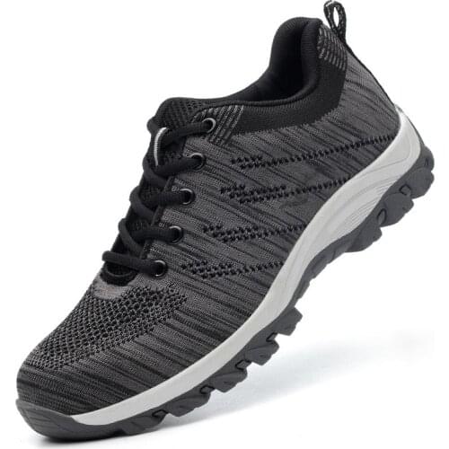 Steel Toe Cap work safety shoes Unisex Breathable Light weight sneakers outdoor men women Punctureproof Construction labor Boots