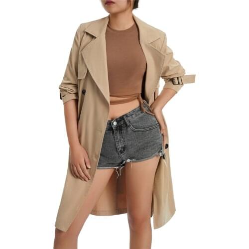2021 Spring Autumn Long Trench Coat Women Double Breasted Slim Trench Coat Female Outwear Fashion Windbreaker Streetwear