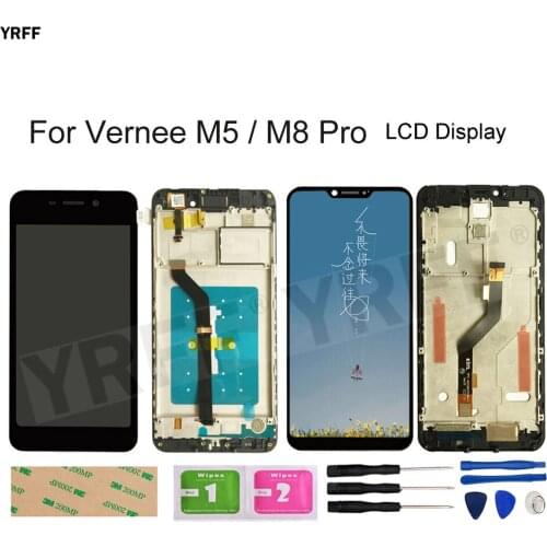 For Vernee M8 Pro LCD Screens For Vernee M5 LCD Display Touch Screen Digitizer Panel Sensor Assembly Phone Repair Sets Free Ship