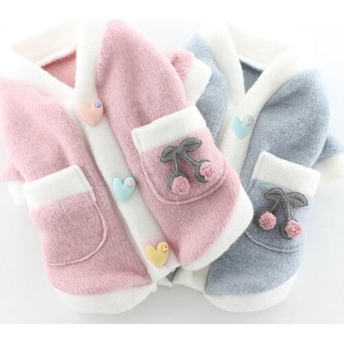 Winter Dog Clothes Coat Jacket Fashion Dog Cardigan Clothing Cute Cat Puppy Costumes French Bulldog Chihuahua Yorkie Dog Outfit