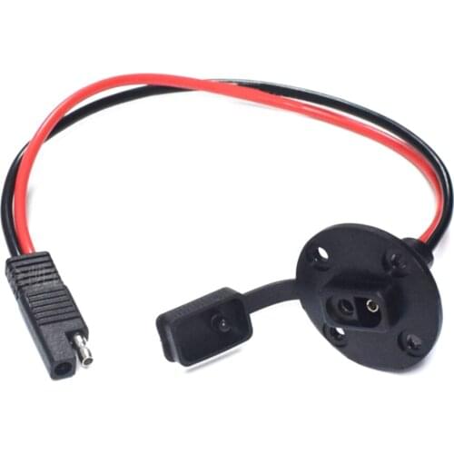 12AWG 30cm Pure Copper Wire Assembly Type With Screw Hole Dust Cover Power Cord SAE Socket Chassis Line