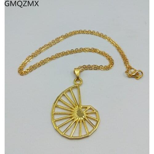 4-color Theodorus Spiral Pendant necklace - Mathematical Geometry necklace Holiday Gifts Female Jewelry