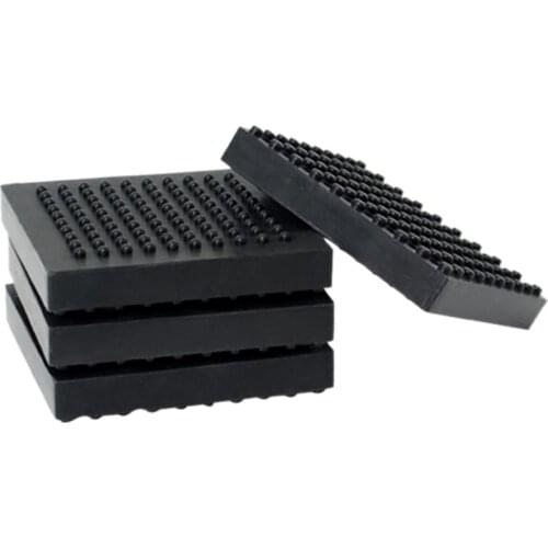 4Pcs Treadmill Mat High Density Rubber Exercise Equipment Mat Exercise Fitness Mat for Carpet Hardwood Floors Protection