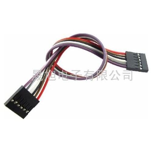 50pcs/lot DuPont wire 6P-6P Double headed 6P DuPont wire 20CM Dupont Cable 6Pin to 6Pin 200mm female to female