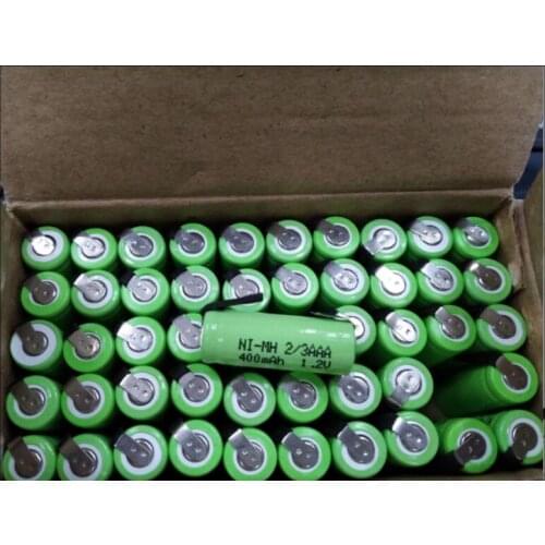 6PCS/lot Original New 1.2V 2/3AAA 500mAh Ni-Mh 2/3 AAA Ni-Mh Rechargeable Battery With Pins Free Shipping