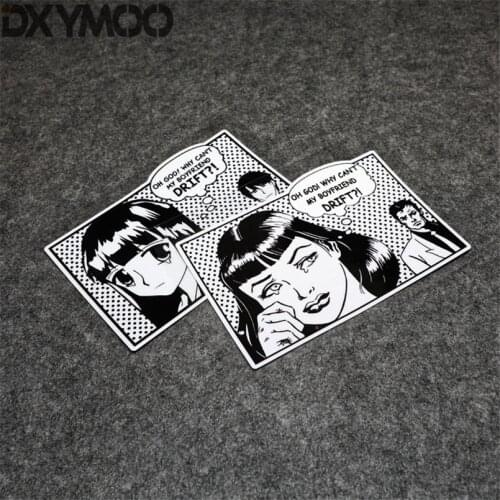 Car Styling Vinyl Decal Funny Boyfriend Drift Motorcycle Bike Sticker Reflective 15x10.5cm