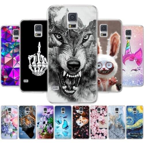 For Samsung Galaxy S5 Case soft touch silicon phone Cover For Samsung S5 Neo Case Capa For Samsung S5 i9600 SM-G900F flower rose