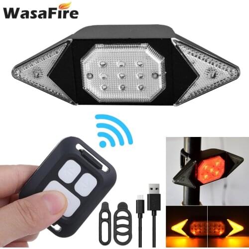 COB LED Bicycle Rear Light USB Smart Bike Taillight Turn Signal Lights Remote Control MTB Road Cycling Indicator Warning Lamp
