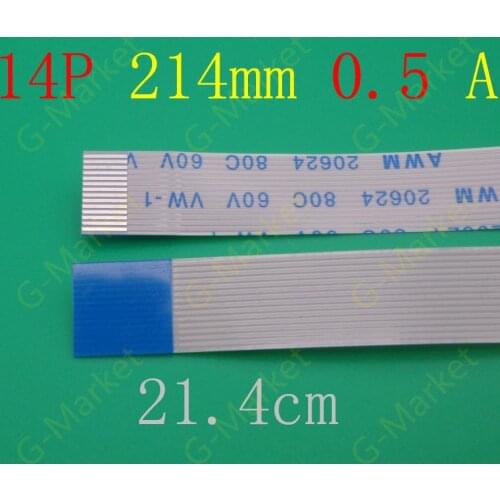 5-100pcs New FFC FPC flat flexible cable 0.5mm pitch 14 pin Forward Length 214mm Ribbon 14pin Flex Cable 20624 80c 60v vw-1