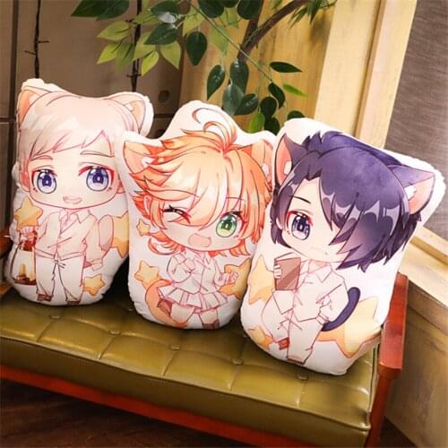 Anime The Promised Neverland Plush Doll Pillow Emma Norman Ray Cosplay Costume Kawaii Cartoon Props Accessories