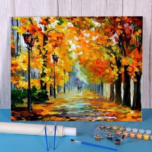 Sunny October Painting By Numbers Set Oil Paints 50*70 Canvas Painting Home Decoration Crafts For Adults Handiwork