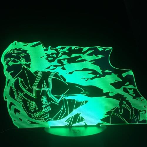Kurokos Basketball Daiki Aomine 3d Lamp Anime for Bedroom Decorative Night Light Birthday Gift Manga Kuroko Basketball Led Light