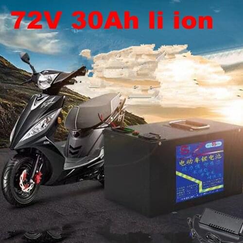 Li ion 72V 30Ah lithium ion battery with BMS for 72v 3000w 5000W motor electric bike Vehicle tricycle scooter + 5A charger
