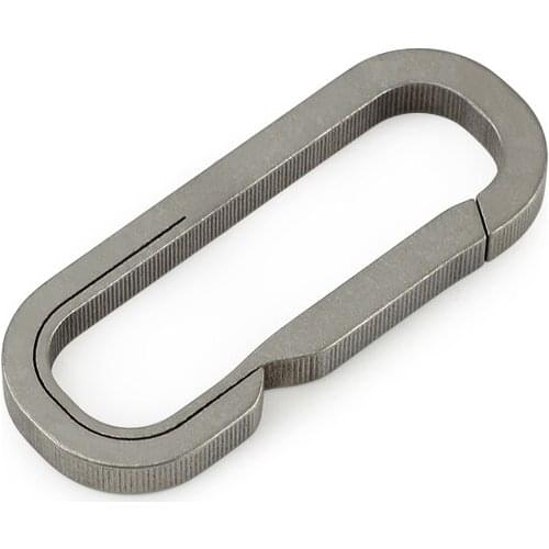 Outdoor EDC Small Tool Keychain Pocket Buckle Gray Titanium Alloy Key Ring