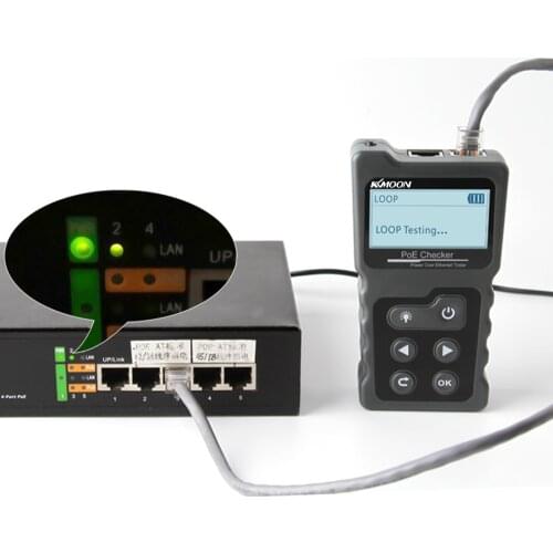 Multi-functional Cable Wie Tracker LCD Network Cable Tester PoE Checker Inline PoE Voltage and Current Tester with Cable Tester
