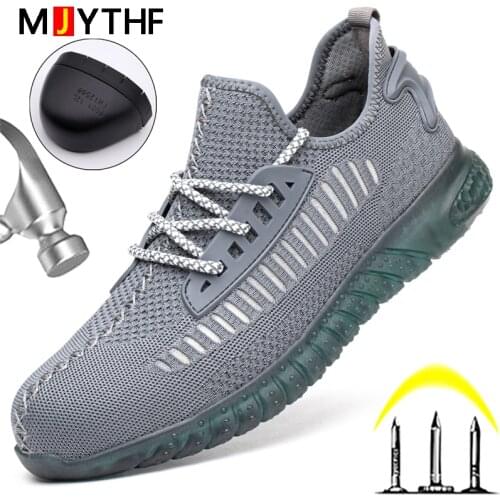 Men Women Steel Toe Safety Shoes Men Indestructible Ryder Shoes Anti Puncture Work Shoes Sneakers Breathable Industrial Shoes