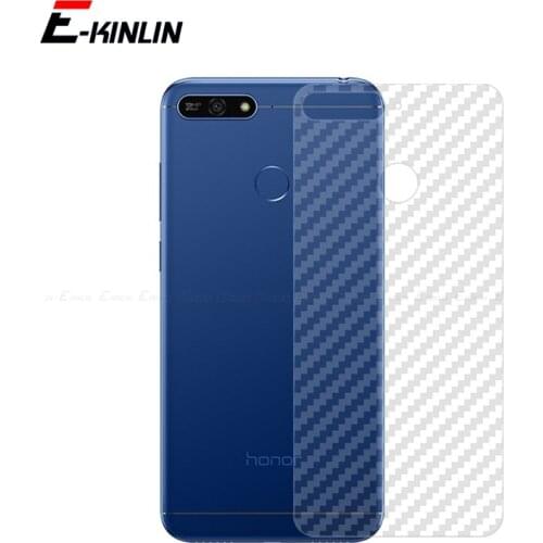 5pcs/lot Soft 3D Carbon Fiber Back Film For HuaWei Honor 9S 9A 9C 8S Prime 8C 7C 7A Pro 6C 6X Rear Screen Protector Not Glass
