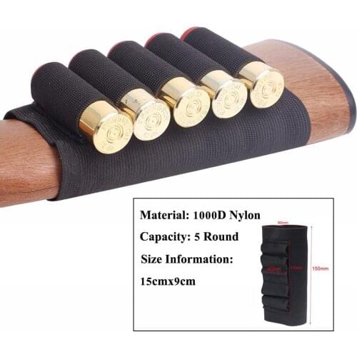 Nylon Bullet Bag Outdoor Buttstock Hunting Ammo Pouch Tactical Military Airsoft Bullet Bag Gun Accessories Cartridges