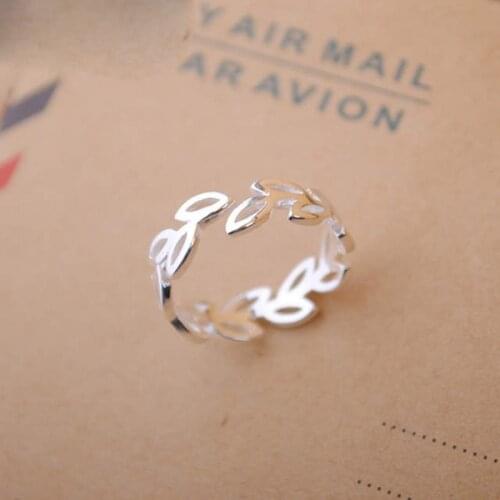 Hollow Branches And Leaves Fresh Sweet Branch Leaf Temperament Personality Fashion Female Trendy Resizable Opening Rings