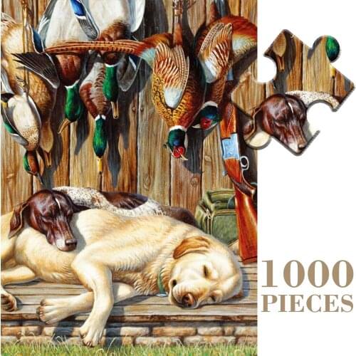 MaxRenard 1000 Pieces Cool Puzzle for Adults 68*49cm Paper Assembling Painting Amimals Art Puzzles for Games Christmas Gifts