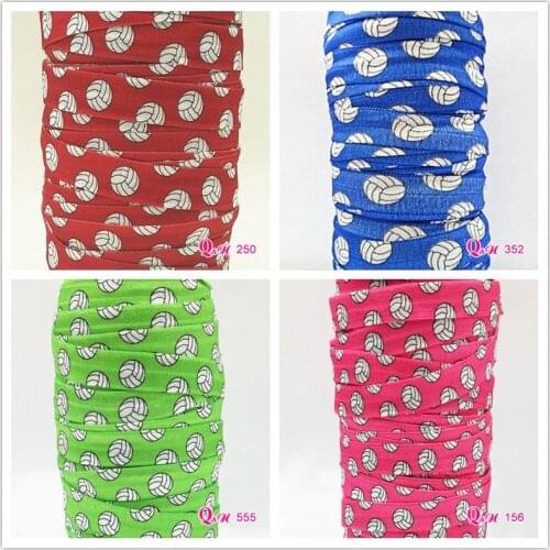 Q&N ribbon wholesale/OEM 5/8inch Folded Over Elastic FOE 50yds/roll free shipping