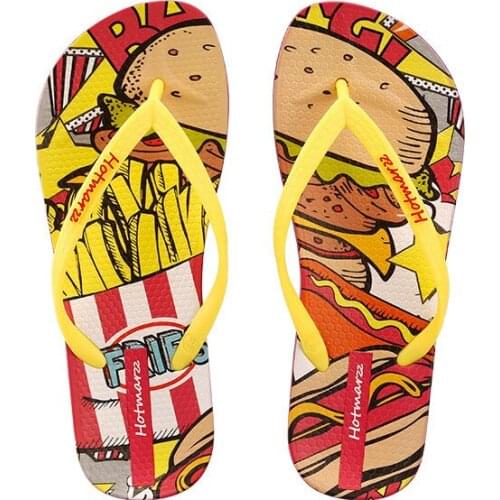 Toddler Flip Flops Print Graffiti Cool Beach Home Slippers Anti-Slippery Wearable Cartoon Animation Boys Shoes Girls Slides 2021