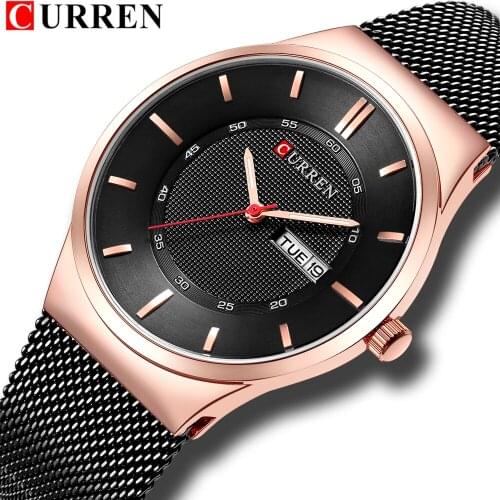 Sports Curren Mens Watches Top Brand Luxury Waterproof Sport Watch Men Ultra Thin Dial Quartz Watch Casual Relogio Masculino