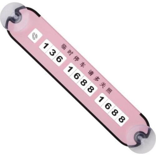 Car Styling Telephone Number Card Sticker 13.5*2.5cm Night Temporary Car Parking Card Plate Suckers Phone Number Card