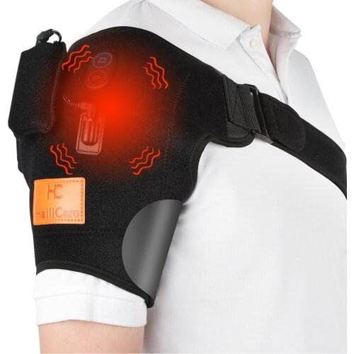 Heat Therapy Shoulder Brace Adjustable Shoulder Heating Pad for Frozen Shoulder Bursitis Tendinitis Strain Hot Cold Support Wrap
