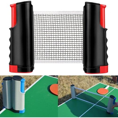 Retractable Table Tennis Net Portable Ping Pong Post Net Adjustable Length For Any Table Family Entertainment Workout Fitness