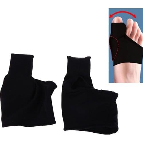 1Pair Black Enhanced Toe Hallux Valgus Braces Big Toe Orthopedic Pain Relieve Bone Thumb Sleeve Bunion Corrector Socks Separator