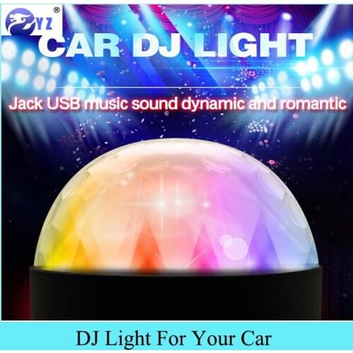 1Pcs 6W RGB Music rhythm activated DJ disco stage effects Bracket line usb mini LED car decoration light automobile lamp bulb