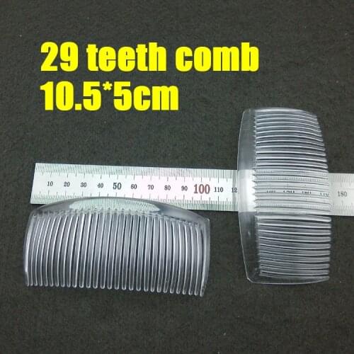 20pcs/lot 29 teeth combs diy material 10.5*5cm plastic hair comb fitting for hat wedding hair accessories for briede(NO:PS30)