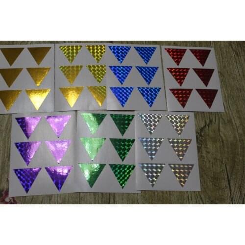 3.8x3.3cm hologram triangle sticker, vinyl label, holographic sticker