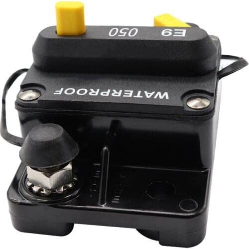50 Amp Circuit Breaker with Manual Reset for Marine Trolling Motors Boat ATV Manual Power 12V-24VDC