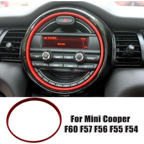 6.6 Inch Red Center Console Dashboard Navigation Radio Cover Trim Decoration Ring for Mini Cooper F60 F57 F56 F55 F54