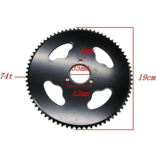 74T 35mm Rear Chain Sprocket for 47cc 49cc ATV Quad Pit Dirt Bike Motorcycle