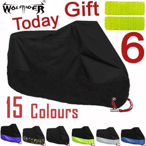 190T Black Blue Design Waterproof Motorcycle Covers Motors Dust Rain Snow UV Protector Cover Indoor Outdoor M L XL XXL 3XL 4XL