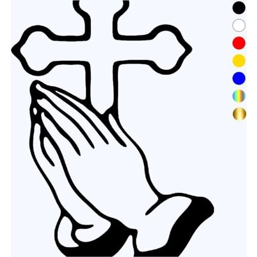 CK20045# Vinyl Decal Christian Cross Car Sticker Reflective Waterproof Car Styling Decor on Motorcyle Truck Bumper Rear Window