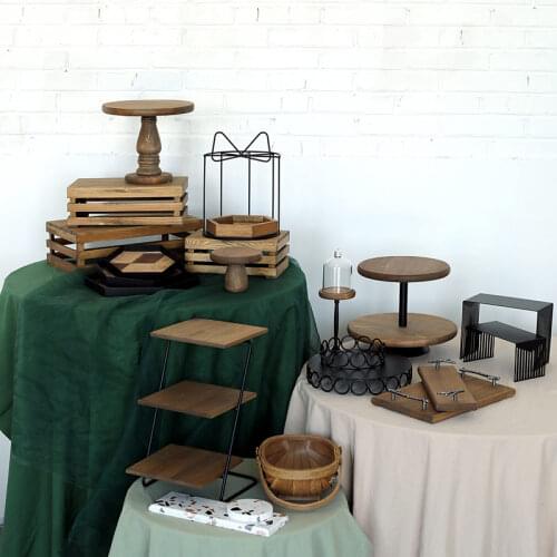 SWEETGO wood cake stand 1piece forest style cupcake trays wedding supply garden party home decoration dessert table candy bar