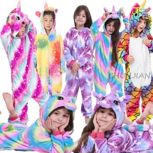 Onesie Unicorn Kids Winter Animal Unicorn Kids Panda Onesie Kids Pijama Unicornio Unicorn Pijamas For Girls Animal Pajamas