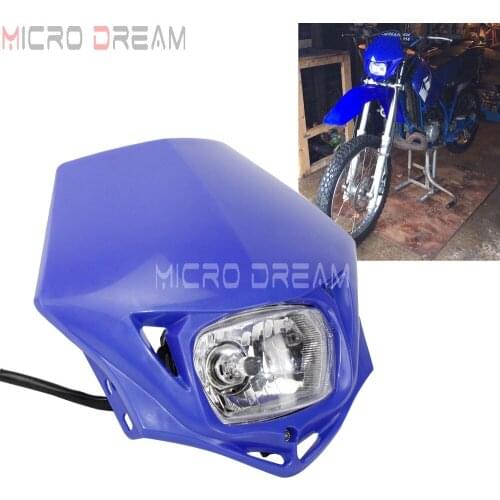 Motocross Off Road Headlight 35W Dirt Bike Supermoto E-mark E4 Head Light Fairing For Yamaha WRF TTR XT YZF WR 85/125/250/450 R