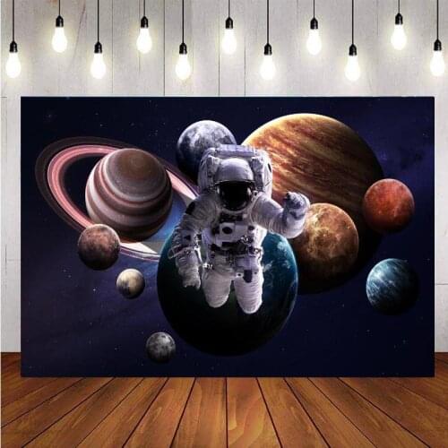Photography Background Astronaut Universe Space Photo Backdrops Space planet Photo Studio Props