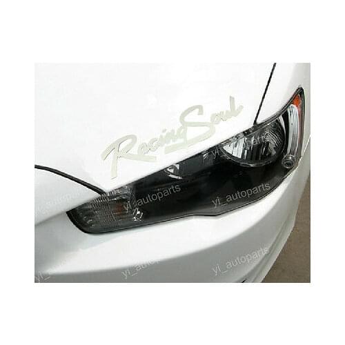 Racing Soul Car Headlight Taillight Eyebrow Decal Sticker Vinyl Reflect Silver