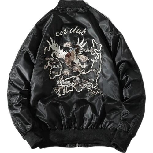 Japan Map Embroidery Bomber Jacket Men Spring Pilot MA1 Coat Male Army MA-1 Boys Long Sleeve Jacket Military Streetwear 2021