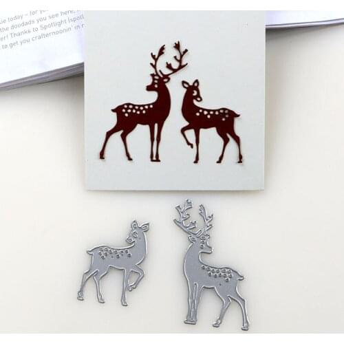 DUOFEN METAL CUTTING DIES 2019 New Christmas deers stencil for DIY papercraft projects Scrapbook Paper Album