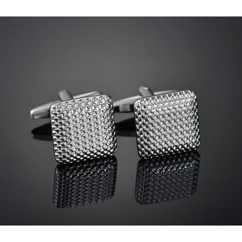 Men Business French Cufflink Wedding Accessories Jewelry New Fashon Geometric Square Cufflinks Necktie Tie Clasps Cuff Link