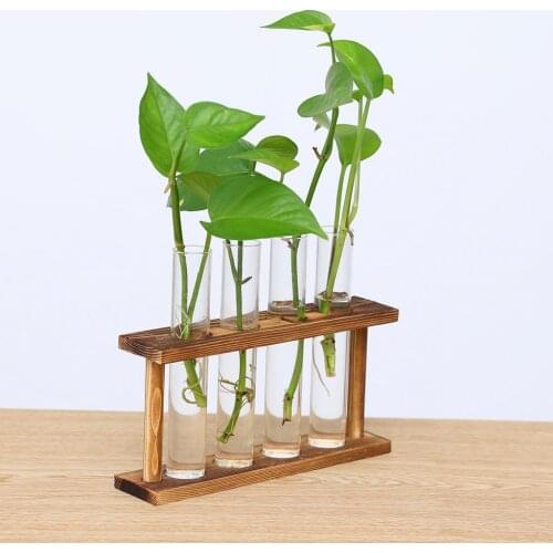 2pcs Wall Mounted Hanging Planter Test Tube Flower Vase Tabletop Glass