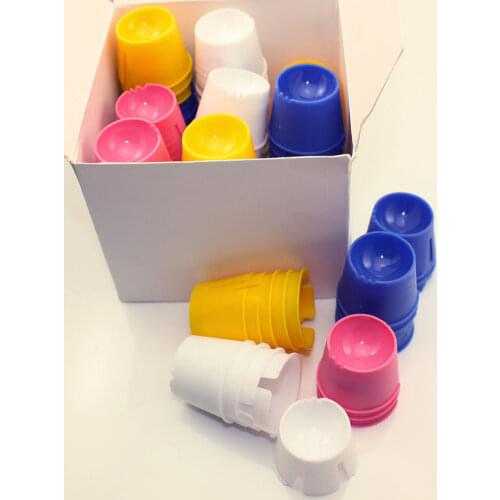 100 PCS Disposable Plastic Dappen Dishes Prevent Cross-Contamination Mixed Color